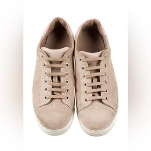 Gianvito Rossi suede leather tan/beige sneakers Size 7